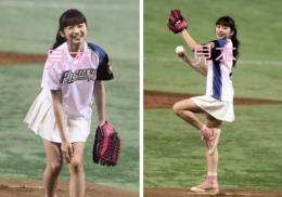 牧野真莉愛『ファーストピッチセレモニー(始球式)』生写真B12枚